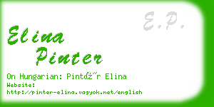 elina pinter business card